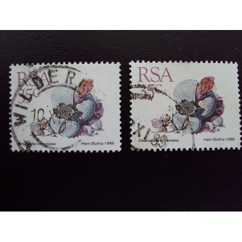 Afrique Du Sud...Lot De 2 Timbres.Rsa 35c.Hein Botha 1988. Oblitérés