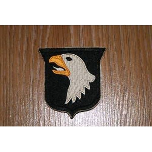 Insigne Tissu D'epaule De La 101 Eme Airborne (Division D'infanterie Aeroporte) Variante Avec La Langue Blanche