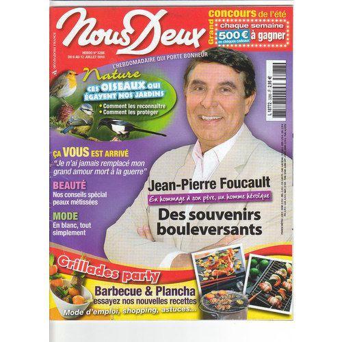 Nous Deux  N° 3288 : Jean Pierre Foucault (Couv + 2p) Bob Decout - Annie Girardot (1/4p) Stephane Marie (1p) Maud Fontenoy (1p)