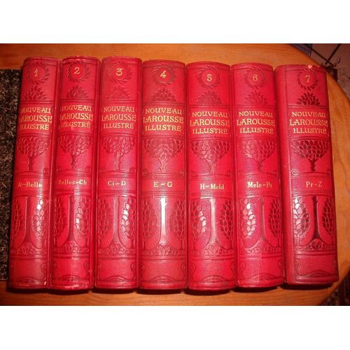 Nouveau Larousse Illustré - Dictionnaire Universel Encyclopedie - Publie En 1900 Sous La Direction De Claude Auge - 7 Volumes Anciens - A  Z