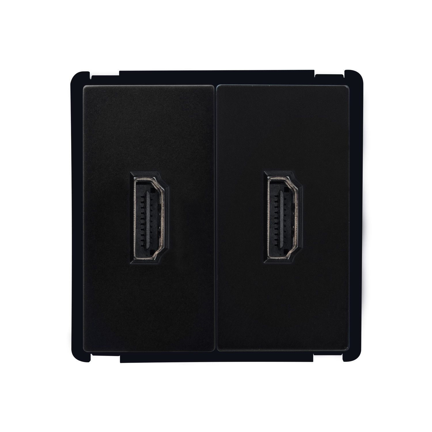 Prise Double HDMI Modern Noir
