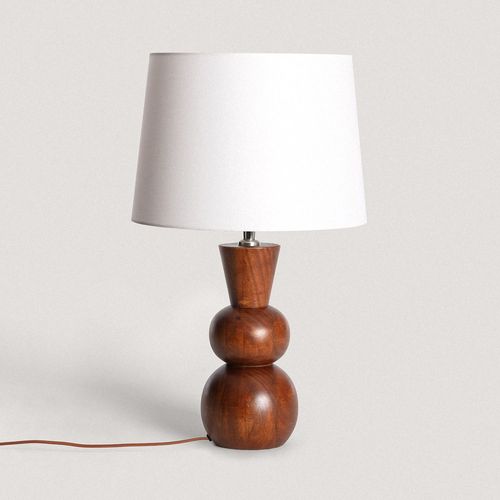 Lampe À Poser En Bois Vinda Iluzzia Naturel