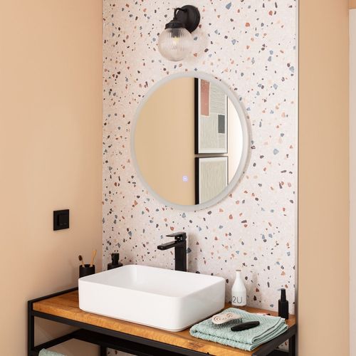 Miroir De Salle De Bain Avec Éclairage Led Et Anti-Buée Minna Ø60 Cm Blanc Neutre 4000k