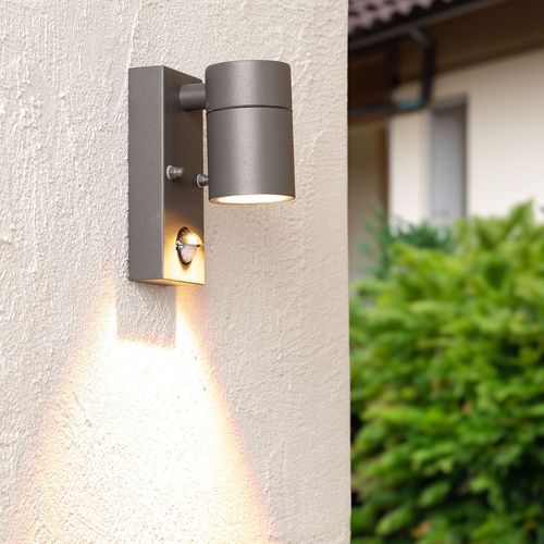Applique Murale Extérieure Acier Inoxydable Avec Capteur Pir Stone Anthracite