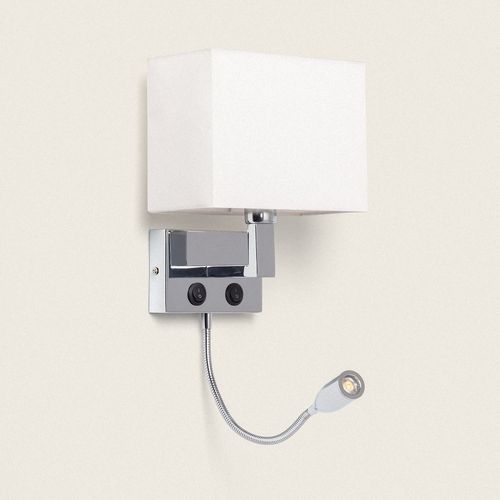 Applique Murale Métal Avec Flex Led De Lecture Waldorf Chromé 341 Mm