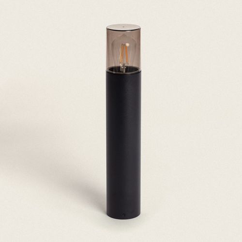 Balise Extérieure En Saillie Sur Pied 50 Cm Aluminium Solok Noir Mate