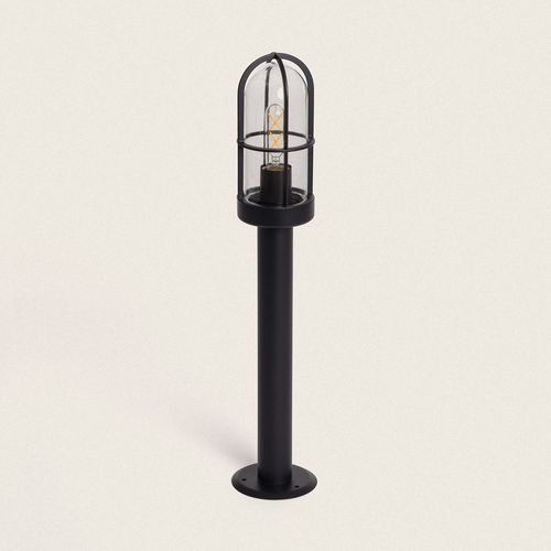 Balise Extérieure En Saillie Sur Pied 60 Cm Acier Inoxydable Logan Noir