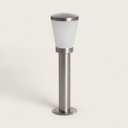 Balise Extérieure En Saillie Sur Pied 50 Cm Acier Inoxydable Idun Argenté