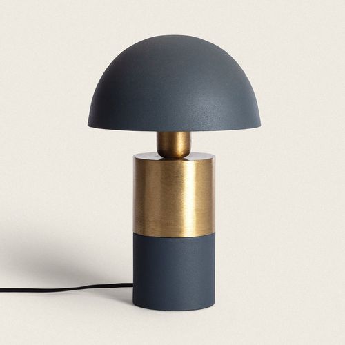 Lampe À Poser Métal Lis Bleu Océan