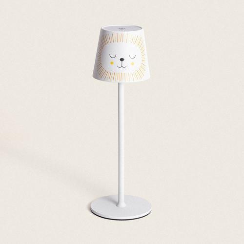 Lampe À Poser Led Portable 3w Anisa Kids Métal Avec Batterie Rechargeable Usb Jaune