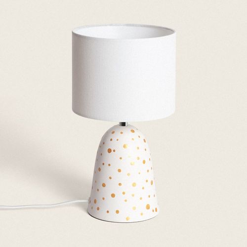 Lampe À Poser Céramique Et Tissu Argua Ivoire