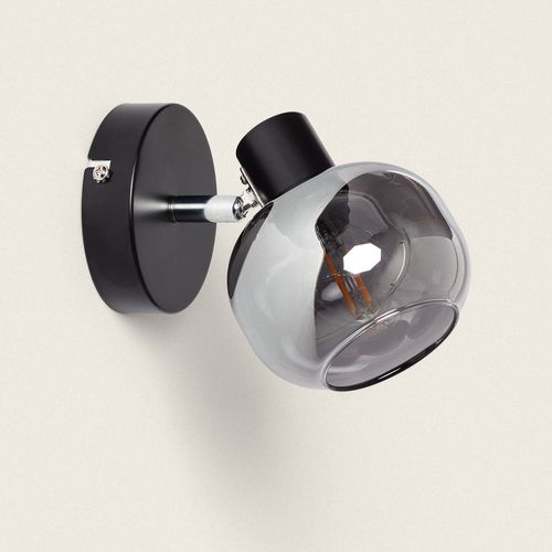 Applique Murale Et De Plafond Orientable Métal Et Verre 1 Spot Romsy Transparent