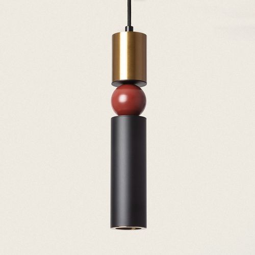 Suspension Métal Et Verre Luyo Rouge