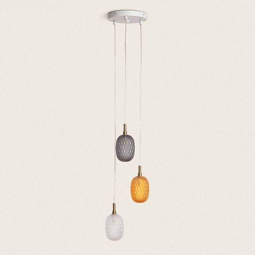 Suspension Verre Shalim Blanc Mat