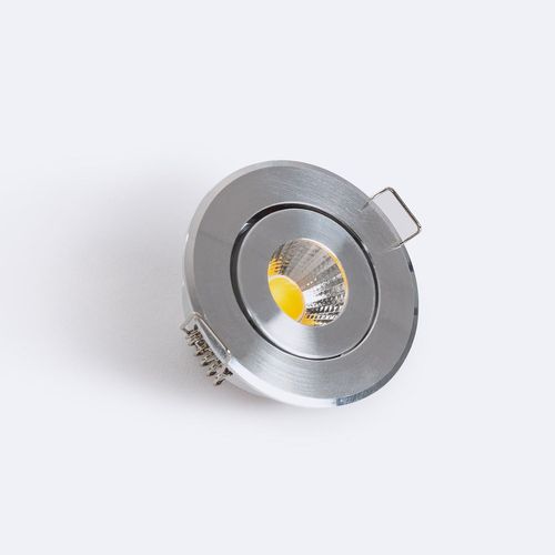 Spot Downlight Led 1w Rond Cob Cri90 Coupe Ø 45 Mm Argentée Blanc Neutre 4000k