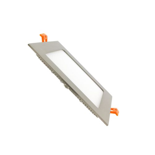 Dalle LED Carr?e Extra-Plate 12W Argent?e Coupe 152x152mm Blanc Chaud 2800K - 3200K 172 mm