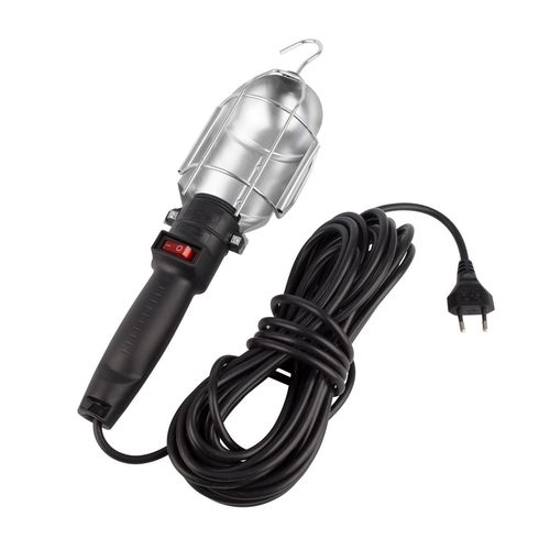 Lampe Baladeuse De Travail 10m Pour Ampoules E27 Noir