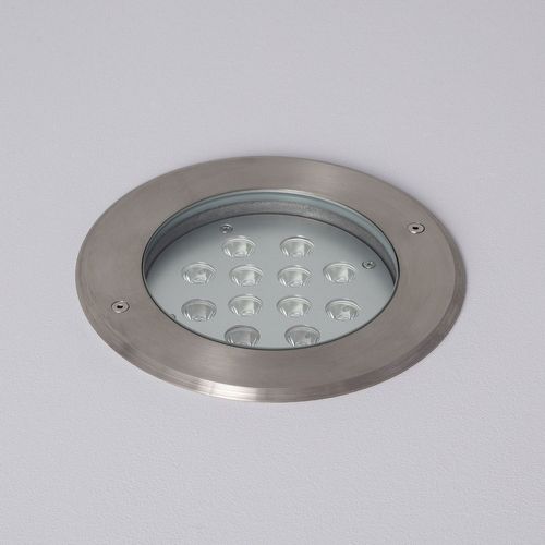 Spot Led Extérieur 12w Inox Encastrable Au Sol Blanc Chaud 3000k