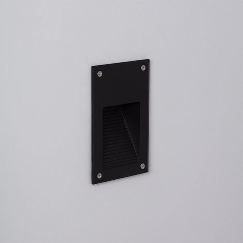 Balise Led Extérieure 3w Encastrable Au Mur Cooper Noire Blanc Chaud 3000k