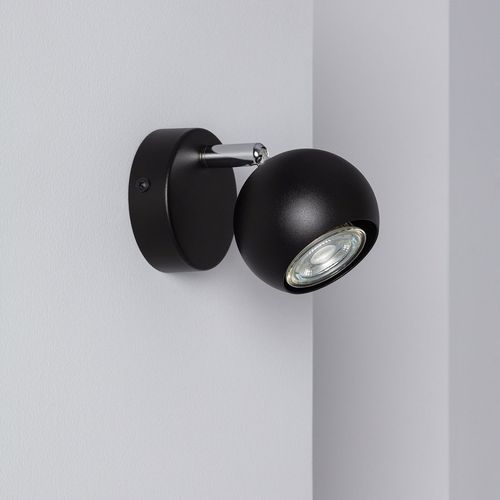 Applique Murale Orientable Aluminium Ates 1 Spot Noir Noir