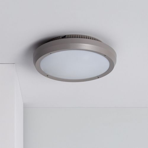 Plafonnier Rond Extérieur Curio Ip65 Gris Ø300 Mm Gris