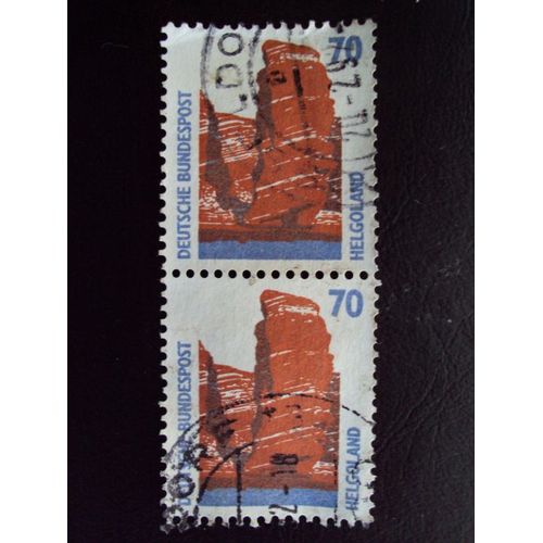 Allemagne...Lot De 2 Timbres : 70.Deutsche Bundespost...Hegoland. Oblitérés