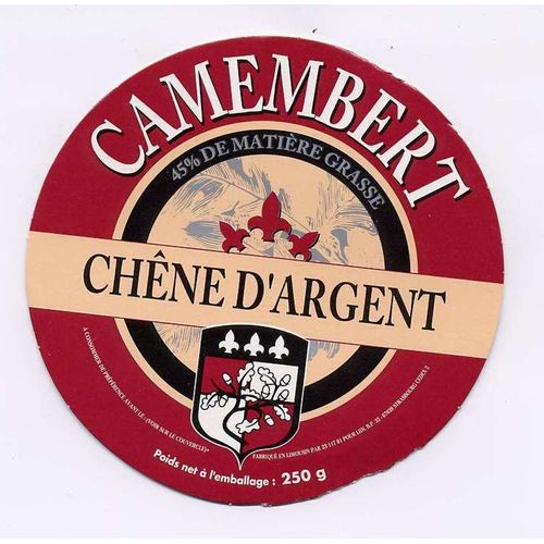 Etiquette De Fromage Camembert "Chene D'argent"