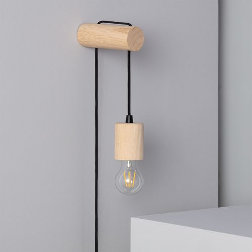 Lampe Murale Bois Torse Naturel