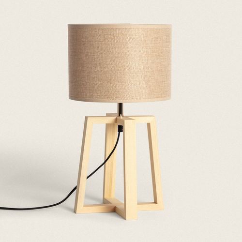 Lampe À Poser Bois Korsade Beige