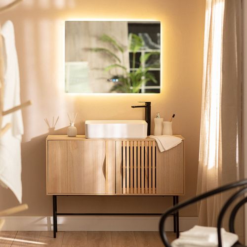 Miroir Salle De Bain Avec Éclairage Led Anti-Buée Sarakiniko 60x80 Cm 25 Mm