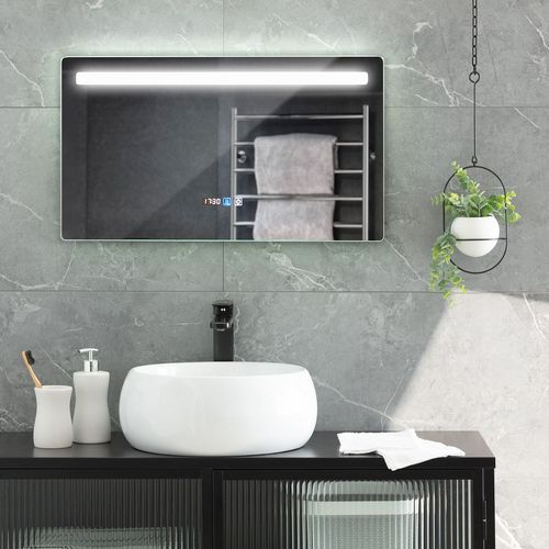 Miroir Salle De Bain Avec Éclairage Led Anti-Buée Benagil 40x70cm Sélectionnable (Chaud-Neutre-Froid)