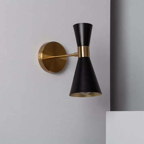Lampe Murale Métal Jigger Noir