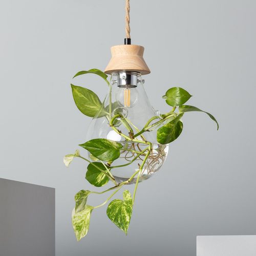 Suspension Bois Et Verre Kathu Bumbieris