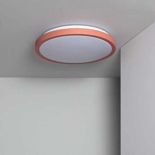 Plafonnier Led Rond 19w Cct Sélectionnable Faina Ø400 Mm Rose