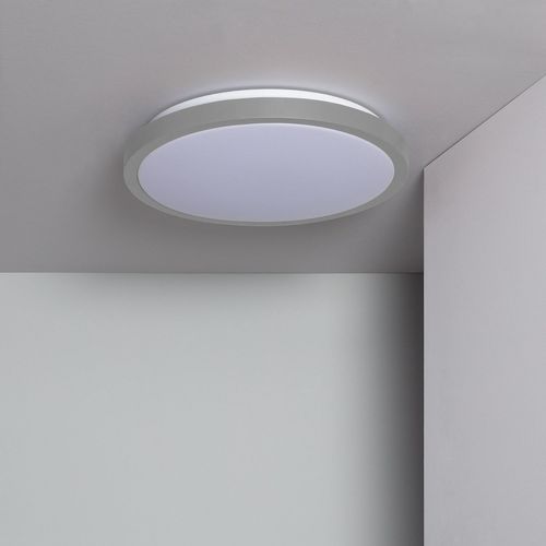 Plafonnier Led Rond 19w Cct Sélectionnable Faina Ø400 Mm Gris