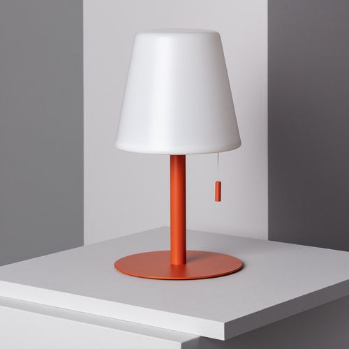 Lampe À Poser Led Portative Aluminium Extérieure 2.6w Epinay Avec Batterie Rechargeable Terre Cuite