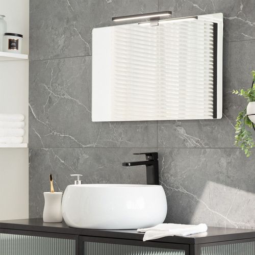 Applique Led Salle De Bain 5w Carl Noire Pour Miroir Blanc Chaud 3000k