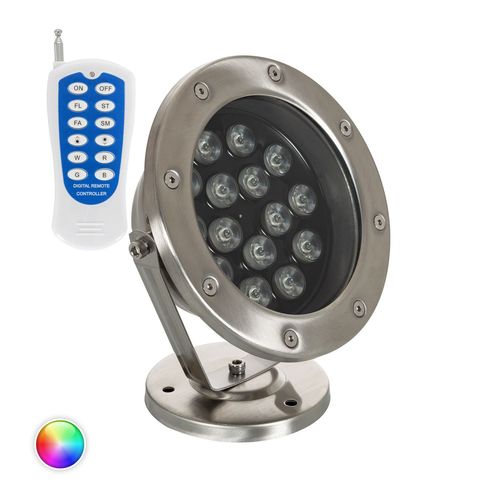 Spot Led Rgb Fixation Au Sol 24v 15w Submersible Ip68 Rgb