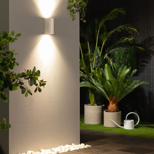 Applique Murale Extérieure Éclairage Double Face Gala Blanche Blanc