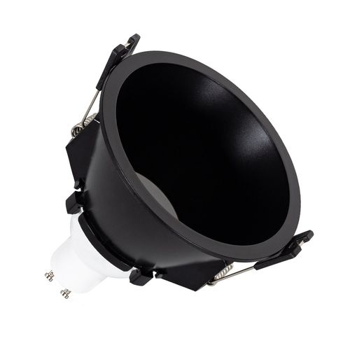 Spot Led Downlight Conique Gu10 6w Coupe Ø 85mm Pc Noir Blanc Neutre No Flicker 4000k