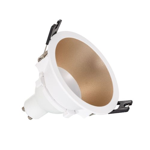 Spot Led Downlight Conique Gu10 6w Coupe Ø 75mm Pc Bronze Blanc Chaud No Flicker 3000k