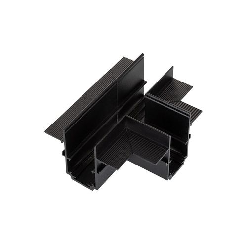 Raccord En T Pour Rail Magnétique Monophasé Encastré 20mm Noir
