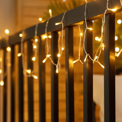 Guirlande Led Extérieure Solaire Lilas 5m Blanc Chaud 3000k