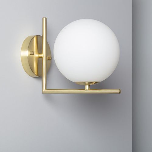 Lampe Murale Métal Et Verre Moonlight Design Doré