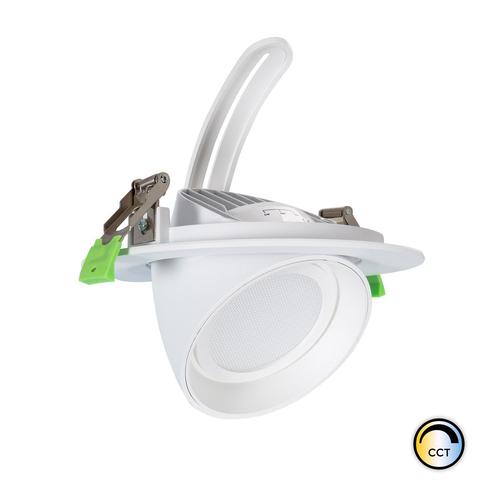 Spot Downlight Led Rond Orientable 38w 120 Lm/W Cct Lifud No Flicker Sélectionnable (Chaud-Neutre-Froid) No Flicker