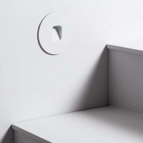 Balise Led Extérieure 2w Encastrable Au Mur Ronde Grasset Blanche Blanc Chaud 2700k