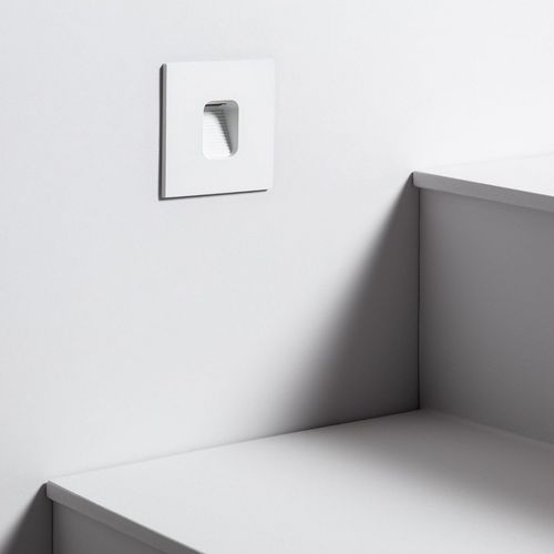 Balise Led Extérieure 2w Encastrable Au Mur Carrée Grasset Blanche Blanc Chaud 2700k