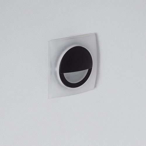 Balise Led 3w Encastrable Au Mur Carée Occulare Noire Blanc Neutre 4000k