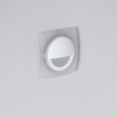 Balise Led 3w Encastrable Au Mur Carrée Occulare Blanche Blanc Chaud 2700k