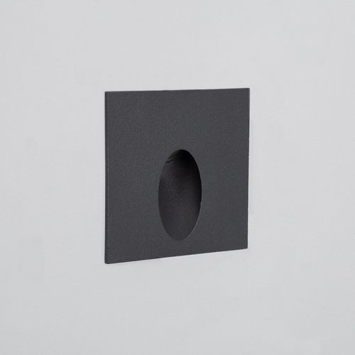 Balise Extérieure Murale Led Encastrable 3w Carrée Ellis Grise Blanc Chaud 2700k